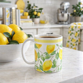 Taza de Café de Limones y Hojas de Cítricos