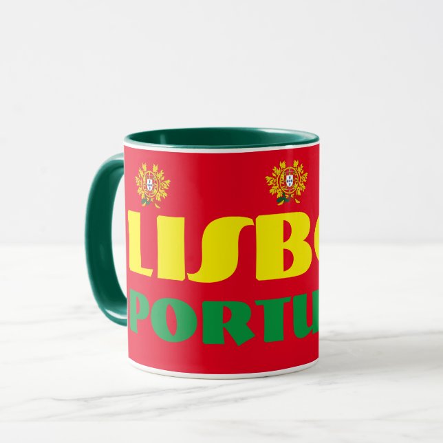 Taza de café de Lisboa Portugal (Anverso izquierdo)