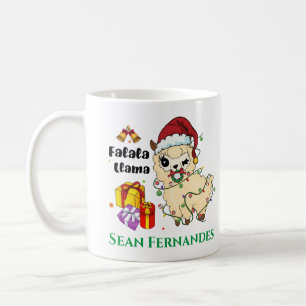 Taza de café de Llama de Navidad