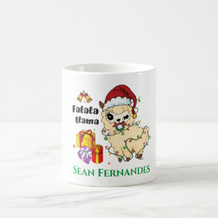 Taza de café de Llama de Navidad