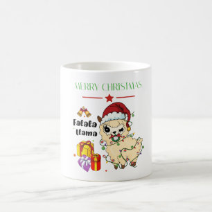 Taza de café de Llama de Navidad