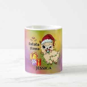 Taza de café de Llama de Navidad