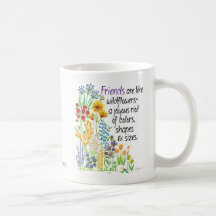 Taza de café de los "amigos"; florece la taza del