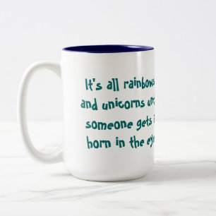 Taza de café de los arco iris y de los unicornios