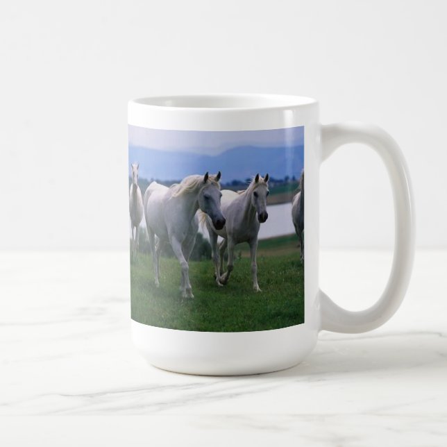 Taza de café de los caballos blancos (Derecha)