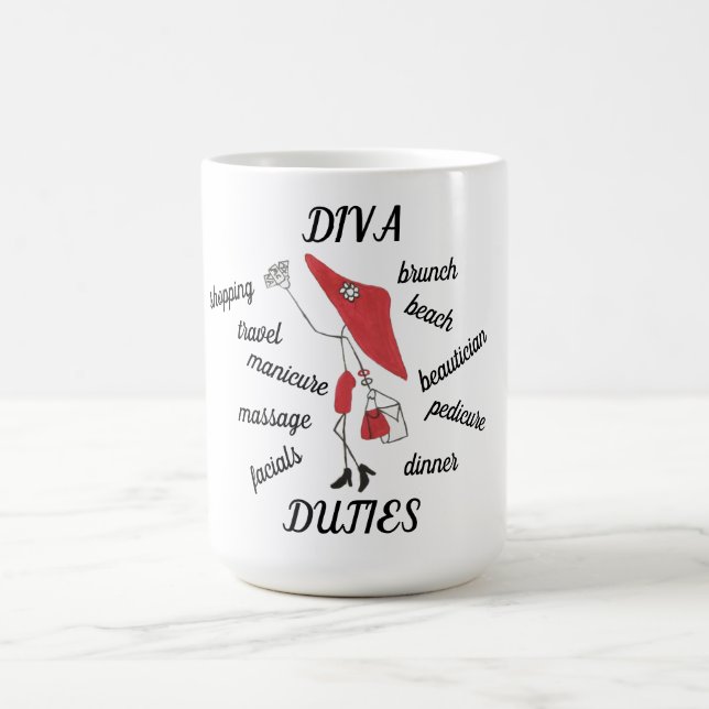 TAZA DE CAFÉ DE LOS DEBERES DE LA DIVA (Centro)