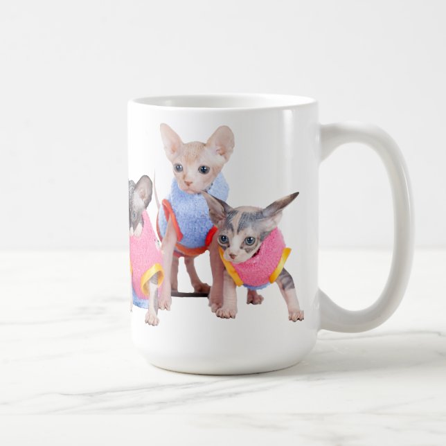 Taza de café de los gatitos de Sphynx el | (Derecha)