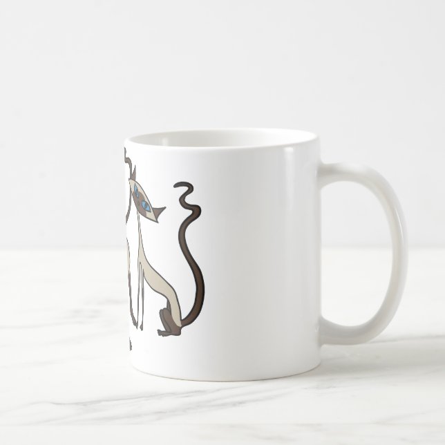 Taza de café de los gatos siameses (Derecha)