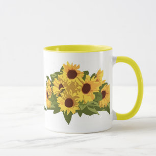Taza de café de los girasoles del KRW