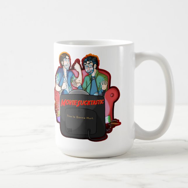 Taza de café de los individuos de la película de (Derecha)