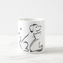 Taza de café de los mejores amigos del gato y del