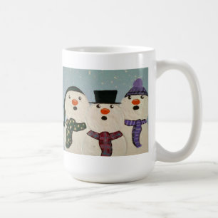 Taza de café de los muñecos de nieve