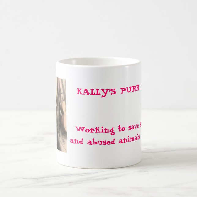 Taza de café de los Pals del ronroneo de Kally (Centro)