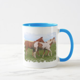 Taza de café de los pares del caballo