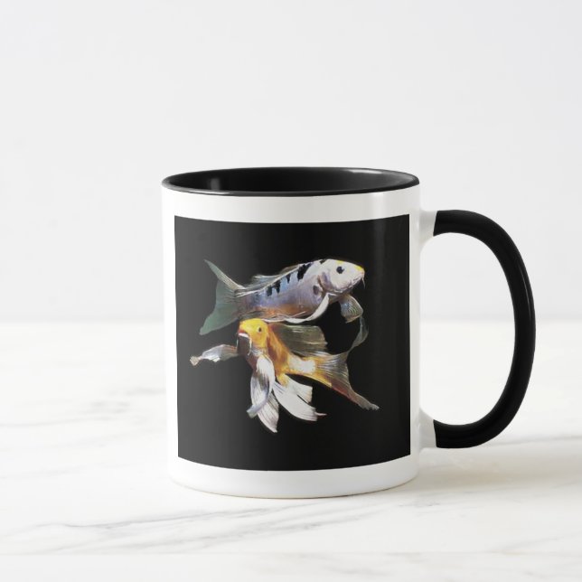 Taza de café de los pares del deslumbramiento Koi (Derecha)