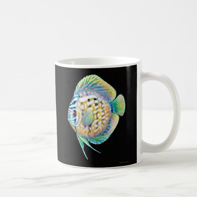 Taza de café de los pescados del acuario del disco (Derecha)