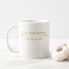 Taza de café de lujo marfil dorado