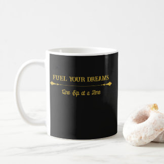 Taza de café de lujo negro azul dorado