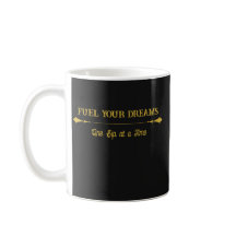 Taza de café de lujo negro azul dorado
