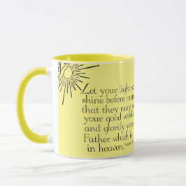 Taza de café de luz brillante