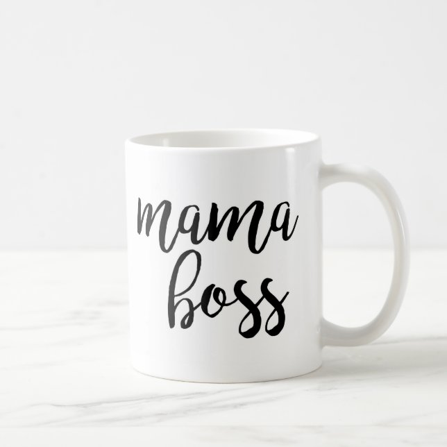 Taza de café de mamá Boss Typography (Derecha)