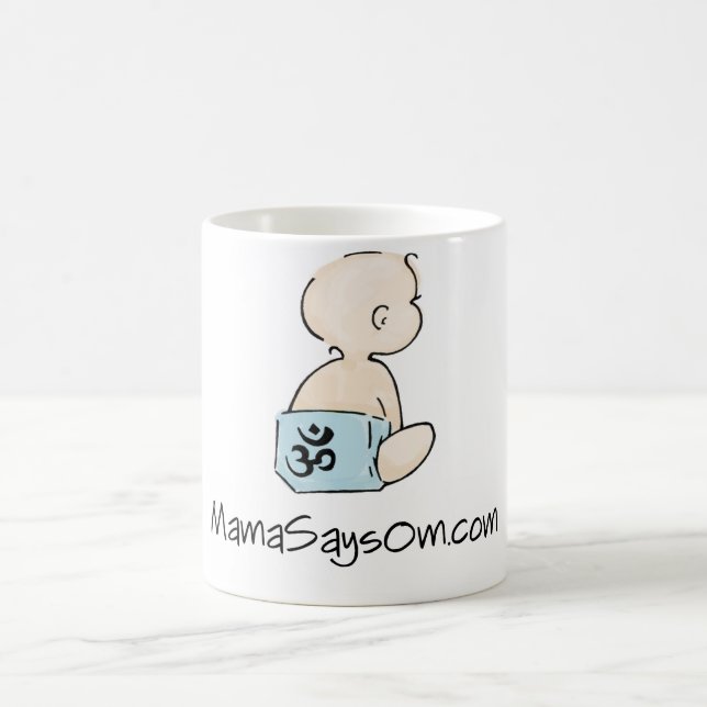 Taza de café de mamá Says OM (muchacho) (Centro)