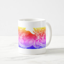 Taza de café de manos azules con mente tranquila