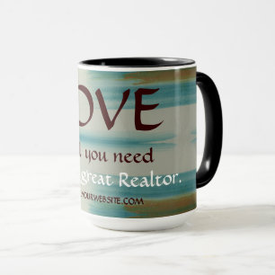 Taza de café de marketing de agente inmobiliario d