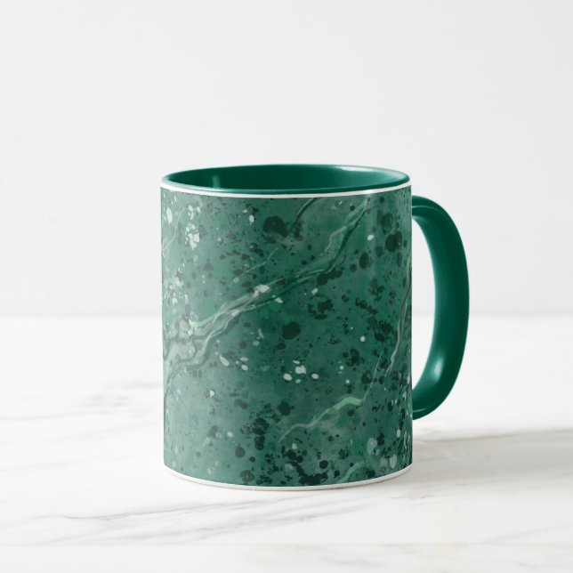 Taza de café de mármol verde clásico (Anverso derecho)