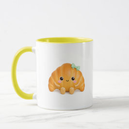 Taza de café de medialuna Kawaii linda