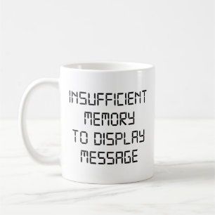 Taza de café de memoria insuficiente para mostrar 