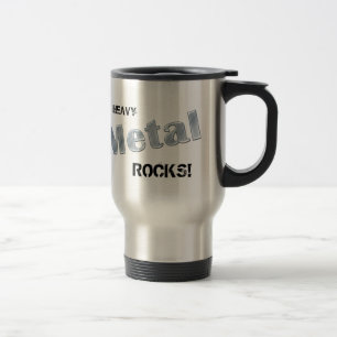 Taza de café de metales pesados del viaje de la