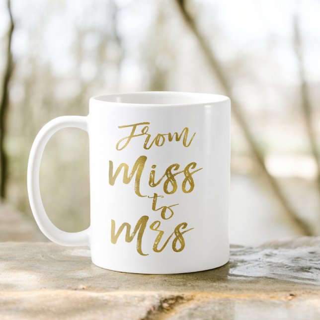 Taza De Café De Miss a Sra. Bridal Shower Fiesta Relieve metali (Subido por el creador)