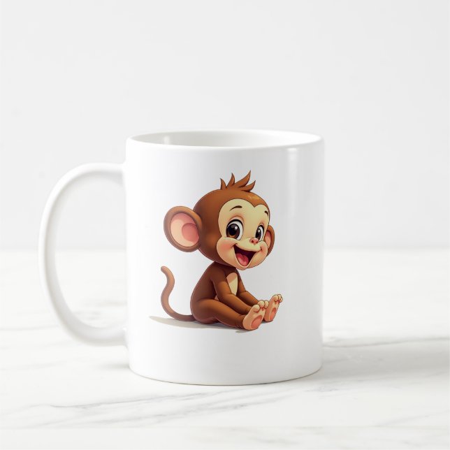 Taza De Café De Mono Bebé Lindo (Izquierda)