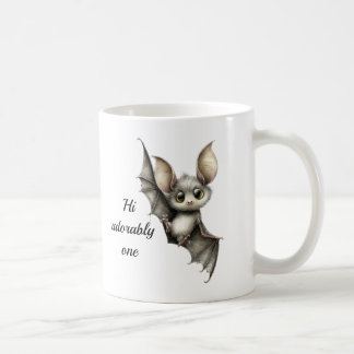 Taza de café de murciélago gótico lindo – "Hola qu