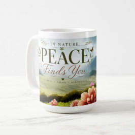 Taza de café de naturaleza inspiradora 'La paz te