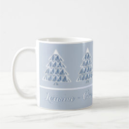Taza de café de Navidad azul en polvo Joyoux Noel
