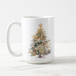 Taza de café de Navidad con acuarela