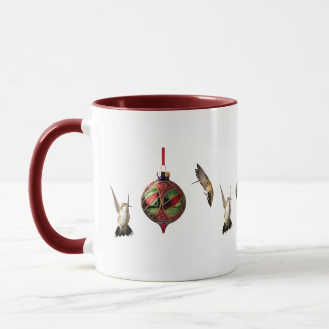 Taza de café de Navidad con colibrí (Izquierda)