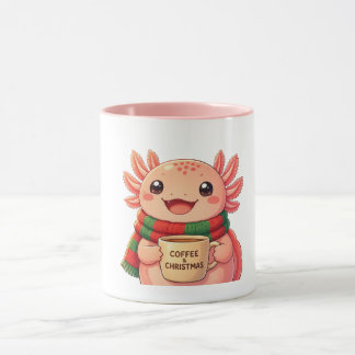 Taza De Café De Navidad De Axolotl Adorable
