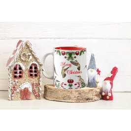 Taza de café de Navidad de colibrí