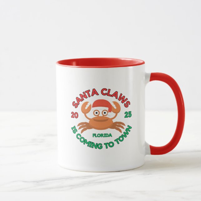 Taza de café de Navidad de Florida Santa Claws (Derecha)
