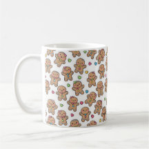 Taza de café de Navidad de hombres de jengibre