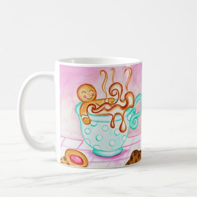 Taza de café de Navidad de jengibre (Izquierda)