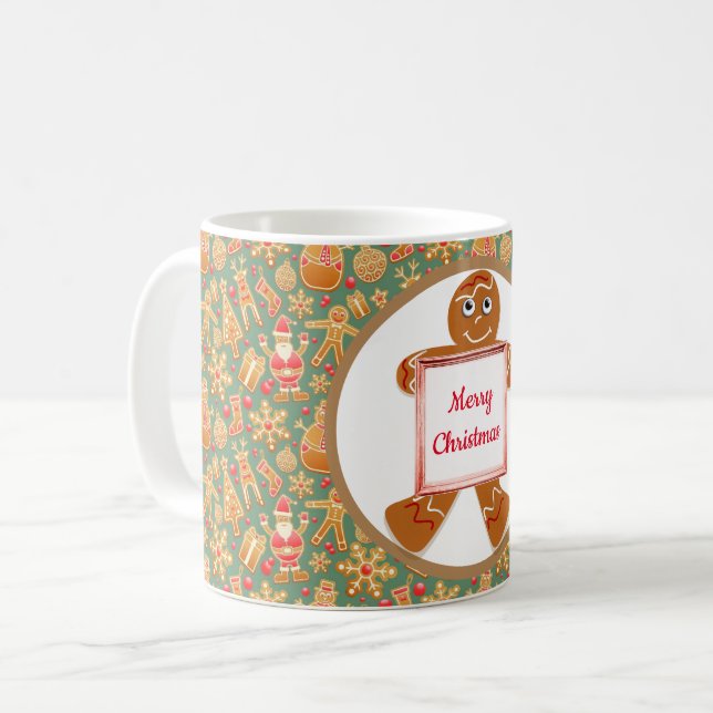 Taza de café de Navidad del hombre de jengibre (Anverso izquierdo)