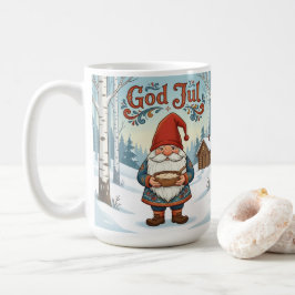 Taza de café de Navidad Nisse noruega God Jul