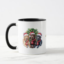 Taza de café de Navidad para amantes de los perros