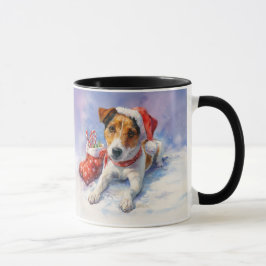 Taza de café de Navidad para amantes de los perros