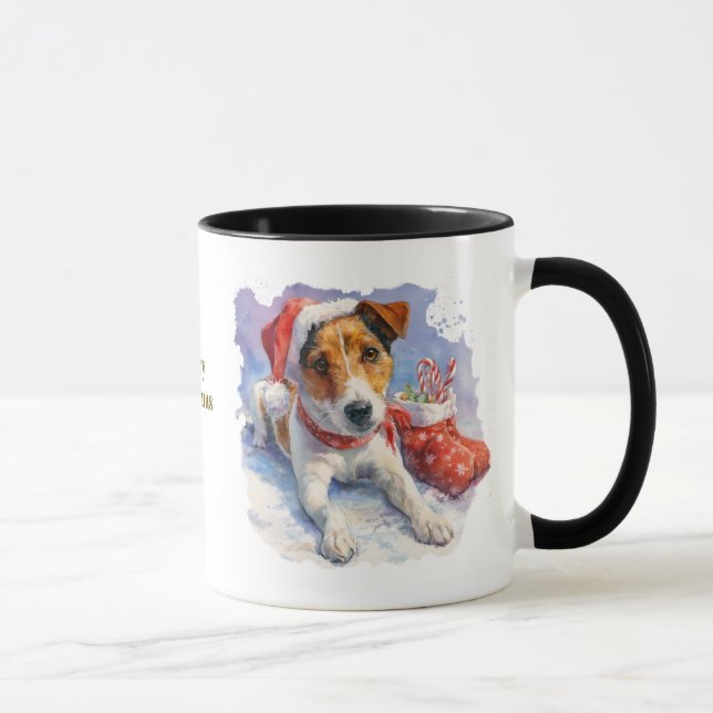 Taza De Café De Navidad Para Amantes De Perros (Derecha)