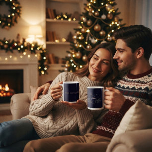 Taza de café de Navidad personalizada Monte Etna